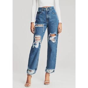 🗽 NWT Retrofete Maggie Super Distressed Jeans IT 24, US 27 - Sold Out